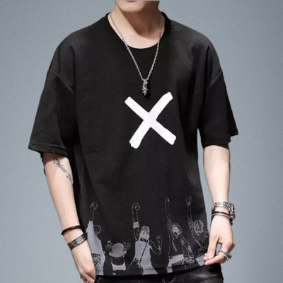 stylesmyth Printed Men Round Neck Black T-Shirt