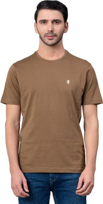 RED TAPE Solid Men Round Neck Brown T-Shirt