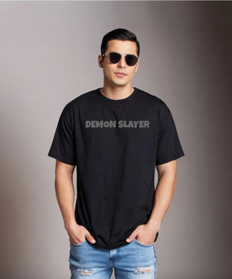 Be Crazyy Printed Men Round Neck Black T-Shirt