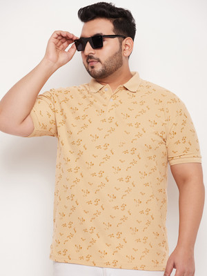 GETGOLF Printed Men Round Neck Beige T-Shirt