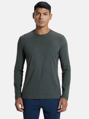 JOCKEY Solid Men Round Neck Green T-Shirt