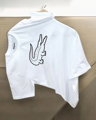 Velvawear Printed Men Round Neck White T-Shirt