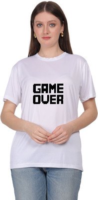 Gargelectronics Graphic Print Women Round Neck White T-Shirt