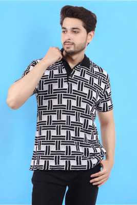 LWALS Printed Men Polo Neck Multicolor T-Shirt