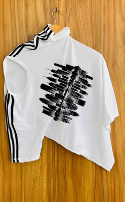 AHMED CREATION Graphic Print Men Round Neck White T-Shirt