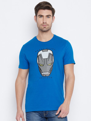 MARVEL By Metronaut Graphic Print Men Round Neck Blue T-Shirt