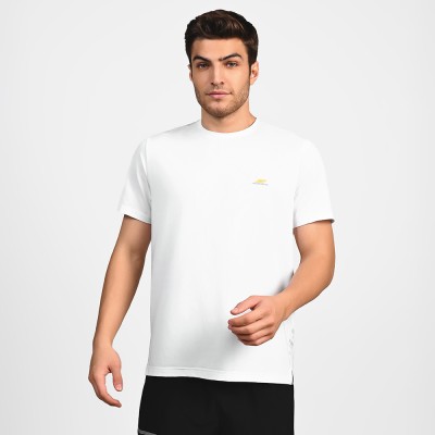 Skechers Abstract Men Round Neck White T-Shirt