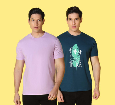 WOOSTRO Graphic Print Men Round Neck Multicolor T-Shirt
