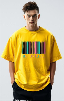 goodsign Typography Men Round Neck Black T-Shirt