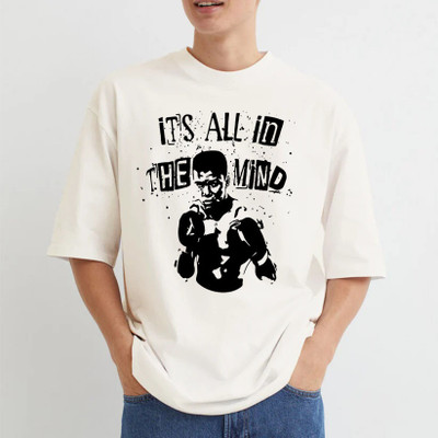brief chickade Self Design Men Crew Neck Grey T-Shirt