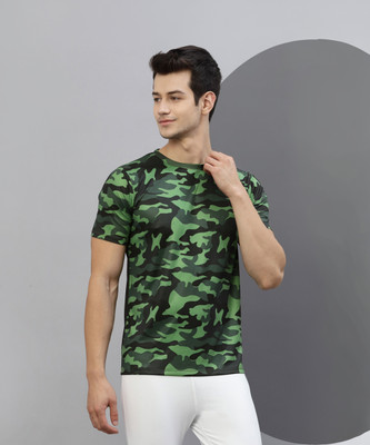 METRONAUT Printed Men Round Neck Green T-Shirt