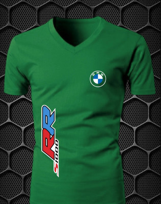 BRT Graphic Print Men V Neck Green T-Shirt