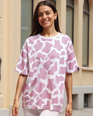 BEWAKOOF Military Camouflage Women Round Neck White T-Shirt