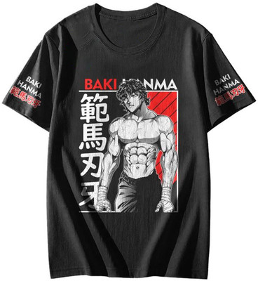 ON TREND Printed Men Round Neck Black T-Shirt