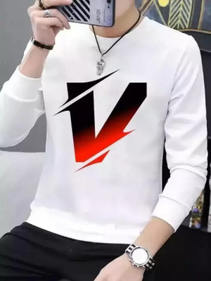 clickwell Printed Men Round Neck White T-Shirt