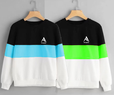 Kroptee Full Sleeve Color Block Women Sweatshirt