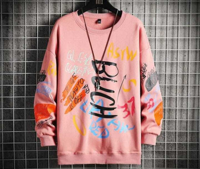 SM SHAYAM CREATION Printed Men Round Neck Pink T-Shirt
