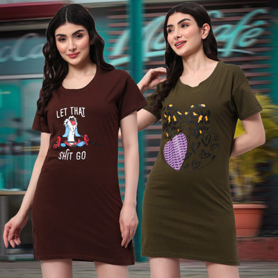 DECANTER Printed Women Round Neck Multicolor T-Shirt