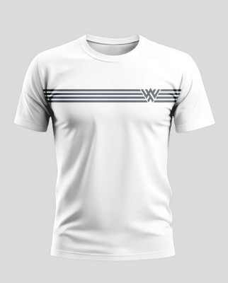 Warriorworld Graphic Print Men Round Neck White T-Shirt