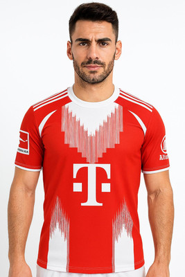 yclothy Printed Men Round Neck Red T-Shirt