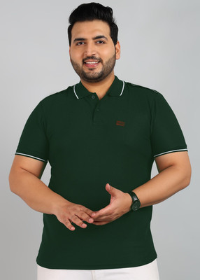 METRONAUT PLUS Solid Men Polo Neck Black T-Shirt