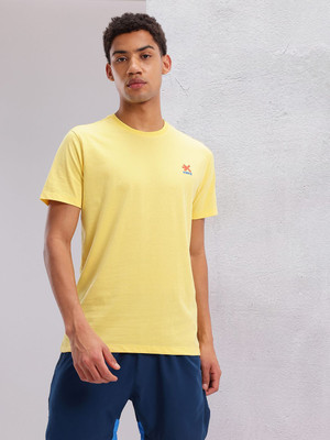 HRX by Hrithik Roshan Printed Men Round Neck Yellow T-Shirt