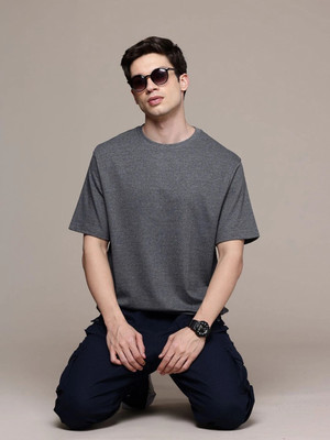 Moda Rapido Solid Men Round Neck Multicolor T-Shirt