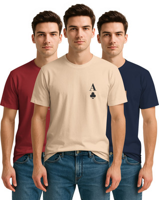 Bullmer Printed Men Round Neck Multicolor T-Shirt