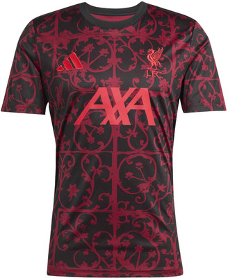 ADIDAS Printed Men Crew Neck Black, Red T-Shirt