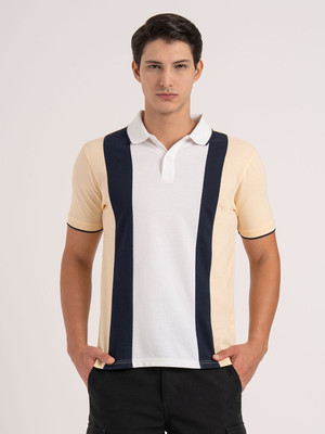 RED TAPE Striped Men Polo Neck Multicolor T-Shirt