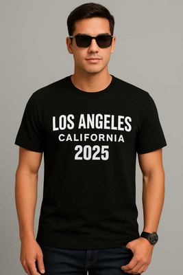 DARA Printed, Graphic Print Men Round Neck Black T-Shirt