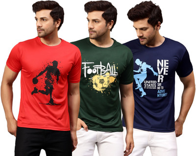 Garmin Graphic Print Men Round Neck Multicolor T-Shirt