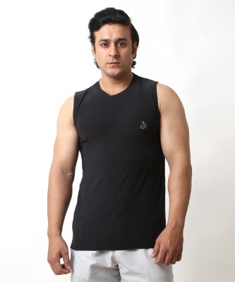 JOREN Solid Men Round Neck Black T-Shirt