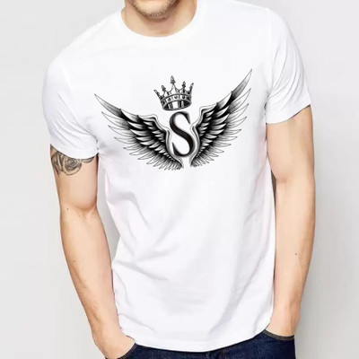 SQF Printed Men Round Neck White T-Shirt
