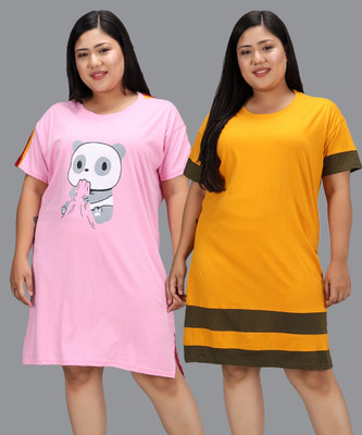 DreamBe Self Design Women Round Neck Multicolor T-Shirt