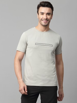 JUMP USA Printed Men Round Neck Grey T-Shirt