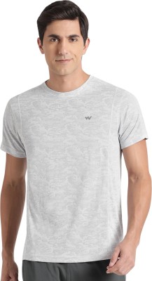 Wildcraft Self Design Men Round Neck White T-Shirt