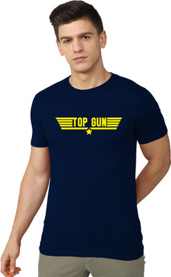 RULEDBYSUN Graphic Print Men Round Neck Navy Blue T-Shirt