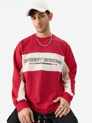 The Souled Store Printed Men Round Neck Red T-Shirt