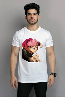 PRINTISTA Graphic Print Men Round Neck White T-Shirt