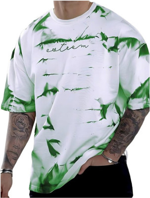 Smile IN LIFE Printed Men Round Neck Green T-Shirt