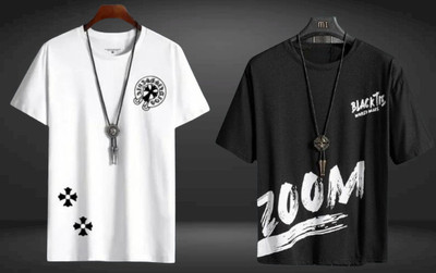 stylesmyth Printed Men Round Neck Multicolor T-Shirt