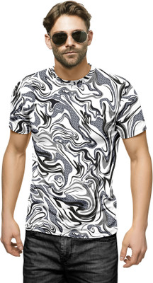 dhaari by unique creation Printed Men Crew Neck Grey T-Shirt