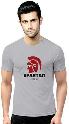 ManGOD Printed Men Round Neck Grey T-Shirt