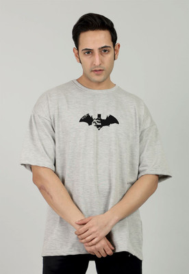 ME MONTERA INDIA ELEVATE YOUR STYLE Printed Men Round Neck Grey T-Shirt