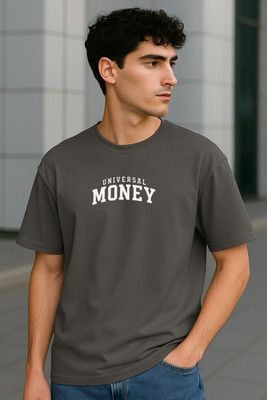 COPEHHI Printed Men Round Neck Grey T-Shirt