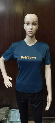 MYo2 Solid Women Round Neck Reversible Grey T-Shirt