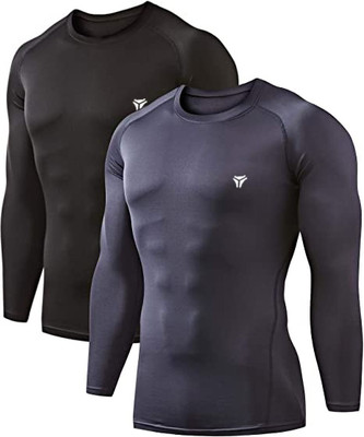 WMX Solid Men Round Neck Dark Blue T-Shirt