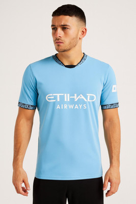 yclothy Printed Men Round Neck Blue T-Shirt