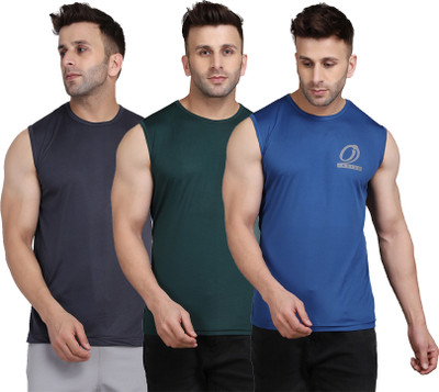 INDIZO Solid Men Round Neck Multicolor T-Shirt